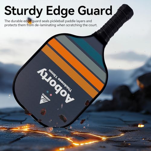 AOBORTY Pickleball Paddles 4 Pack - USAPA Light Graphite Premium Rackets Fiber Face & Polymer Honeycomb Core Pickleball Set with 4 Outdoor Indoor Balls Including Portable Carry Bag - color: Black and Grey