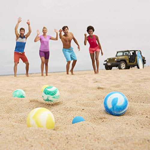 Franklin Sports Bocce Ball Set — 8 All Weather Bocce Balls and 1 Pallino — Beach, Backyard Lawn or Outdoor Party Game — Professional, American, and Starter Set Options - style: Family