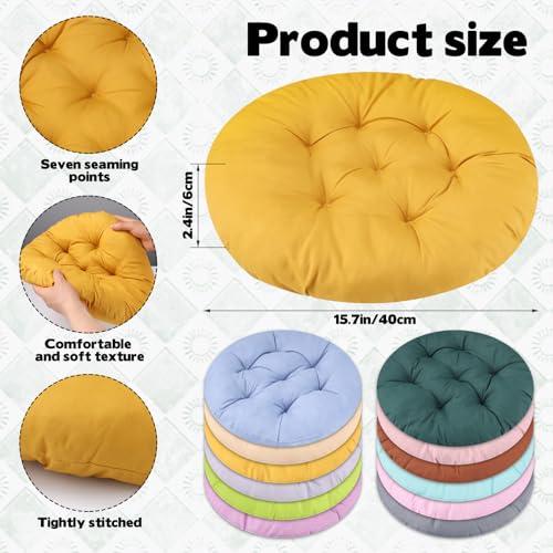 12 Pcs 16 Inch Round Floor Pillows Round Floor Cushions for Kids and Toddlers Flexible Seating Pillows Chair Floor Cushion Reading Cushion for Classroom Home School Playing Supplies(12 Colors) - size: 12 pcs