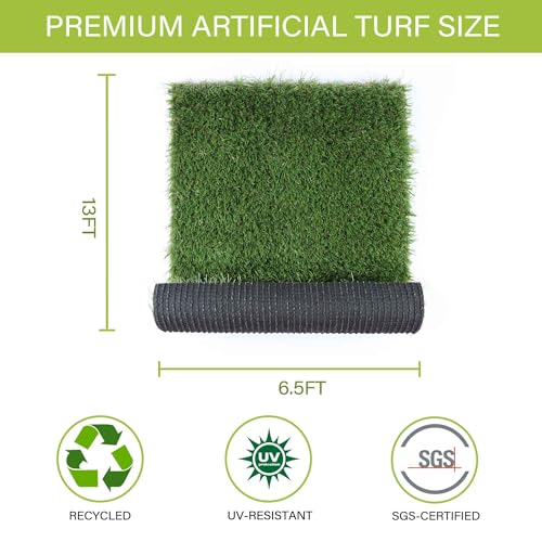 Sunturf Fake Grass for Dogs Artificial Grass Turf Mats for Puppy Training Dog Pads Extra Large for Dogs 6.5x13FT Dog Supplies Reusable - size: 6.5x13 FT