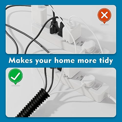 Cord Protector for Pets,10ft-Durable Wires Covers Stop Chewing,Cable Protector from Chewing, Wires from Rabbits, Cats Dogs and Other Pets Black - color: Black, size: 10ft