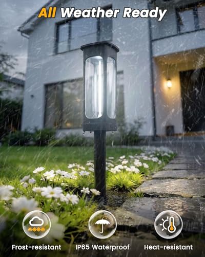VOLISUN Solar Pathway Lights,8 Pack LED Solar Lights Outdoor Waterproof, Landscape Lighting,Cool White Color Solar Path Lights,Landscape Lights,Solar Garden Lights for Yard Lawn Driveway Walkway - color: Cool White, size: 8 PACK