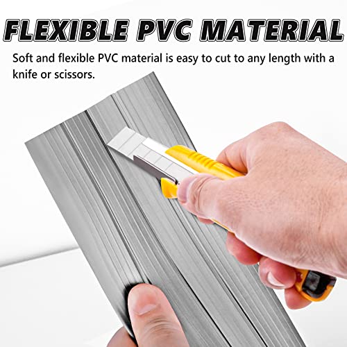 10Ft Cord Covers for Wires on Floor, 3-Channel Floor Cord Cover with Anti-Slip Base & Yellow Warning Strips, Extension Cord Covers for Floor, Ideal for Home, Office, Outdoor Use - color: Grey&Yellow, size: 10FT
