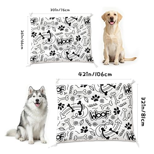 Nttopship Dog Cat Bed Mat Ultra Soft Fluffy Pet Bed Washable Fashion Dog Crate Beds Comfy Comfy Pet Sleeping Pad Suitable for Pet Raised Bed(30"x26",Cut Woof) - color: Cut Woof, size: Medium