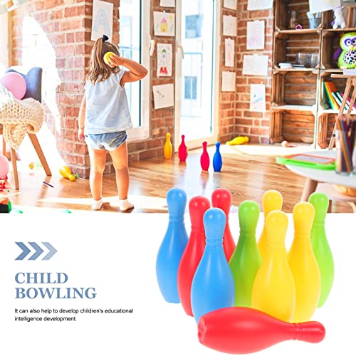 Totority Kids Bowling Set, with 10 Bowling & 2 Balls, Educational Early Development Indoor & Outdoor Games Set - for Toddlers & Boys & Girls Ages 3,4,5-12 Years Old