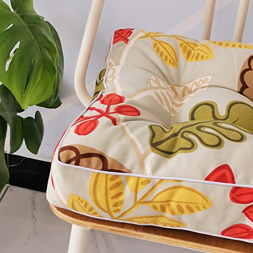 vctops 1PC Indoor Outdoor Bohemian Square Chair Cushion Seat Pad Floor Cushion Pillow (Flower Grass 1, 16"X16") - color: Flower Grass 1, style: 16Inchx16Inch/40x40cm