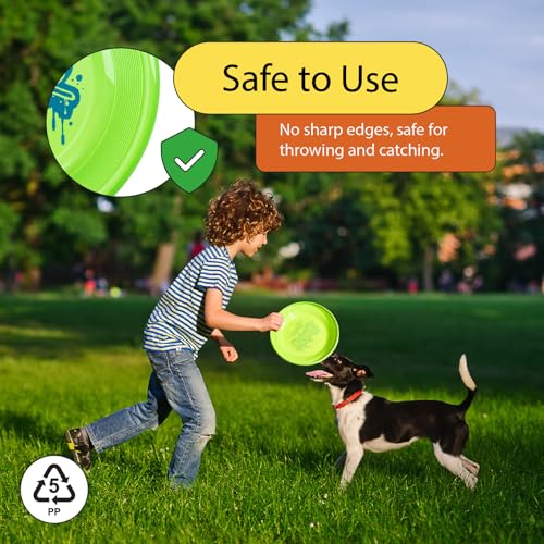 Frisbee Fastback Outdoor Flying Disc for Kids, 9.35 Inch Lightweight Sports Disc, Dog-friendly, for Beach Lawn Backyard Games and Family Fun - 100g - color: Green