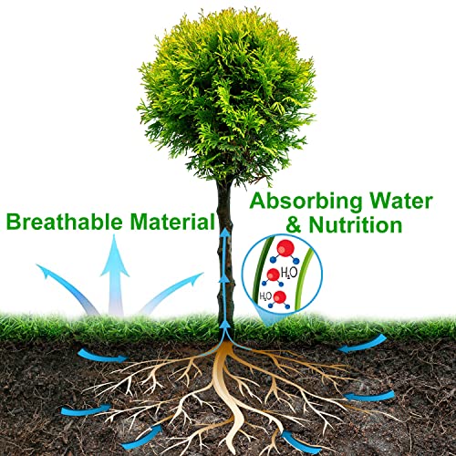 8 Pack Non-Woven Tree Mulch Ring, 16.5 Inch Degradabl Tree Protector Mat Reusable Tree Weed Barrier Mat for Weed Control Root Protection - color: Black 16IN