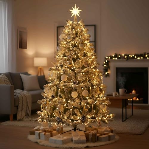 QBIS 400 LED Cluster Lights on Silver Wire. Warm White Fairy Lights Plug in, 16.5ft Christmas Lights for Christmas Tree and Fireplace Mantel. Indoor Outdoor Firecracker Light String. - size: 400 LED - Silver Wire - Mains Plug