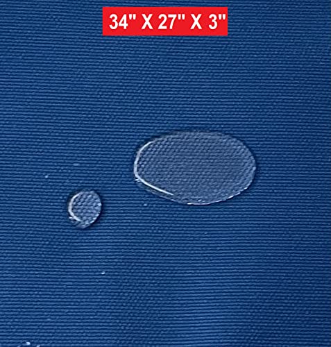 Dogbed4less Memory Foam Platform Dog Bed, Crate Mattress for Orthopedic Joint Relief with Waterproof Removable Cover Medium Large 34X27X3 Pacific Blue - color: Pacific Blue, size: 34x27x3 Inches