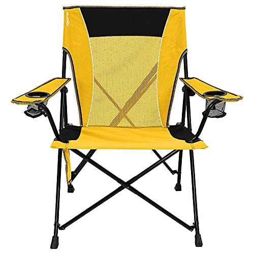 Kijaro Dual Lock Portable Camping Chairs - Versatile Outdoor Folding Sports & Lawn Chair - Locks Position Izamal Yellow - color: Izamal Yellow