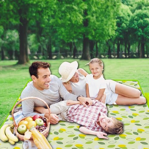 80" x 120" Sandproof Waterproof Picnic Blanket, Beach Mat for Outdoor Camping Hiking Park, Portable with Tote Bag, Non-Stick Sand & Grass, Foldable for Indoor Outdoor Use (Green) - color: Green