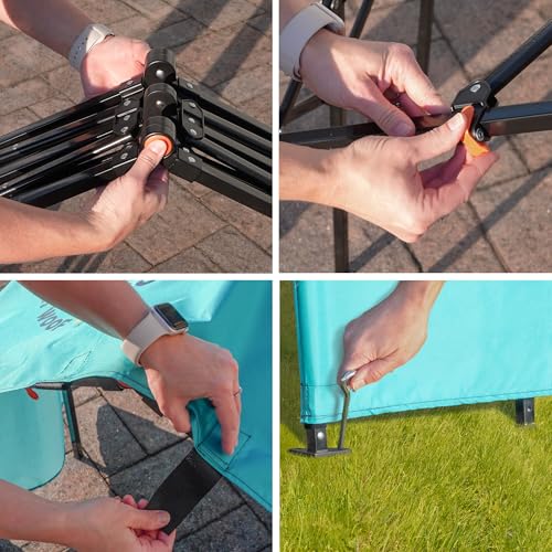 Life is Good 3.5' Outdoor Pet Shade, Versatile Pet Canopy Pop-up Shade Tent for Dogs, Cats, Small Animals and Livestock, You Had Me at Woof