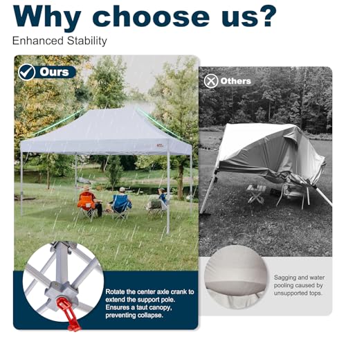 MASTERCANOPY Pop Up Canopy Tent 10x15 Instant Shelter (White) - color: White, size: 10x15