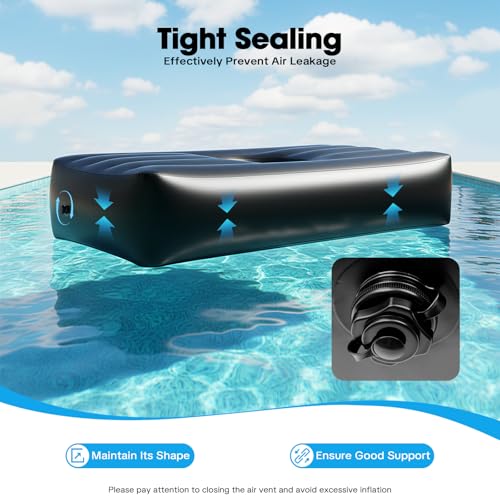BBL Bed After Surgery for Sleeping, Inflatable Mattress with Hole, Brazilian Butt Lift Recovery Pillow Post Surgery, Air Mattress Sofa Couch for Home, Post-Operative Recovery Beds - color: Black
