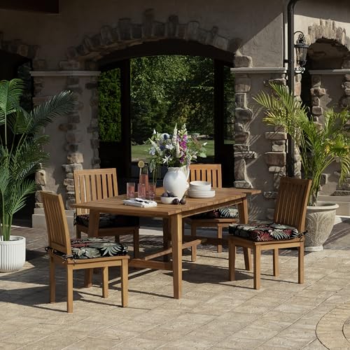 Arden Foam Outdoor Round Back Seat Cushion Kit, 20 x 19, Made with ProFoam, Rain-Proof, Fade Resistant, Simone Black Tropical - color: Simone Black Tropical, style: 20 x 19 Foam Rounded Back Seat Cushion