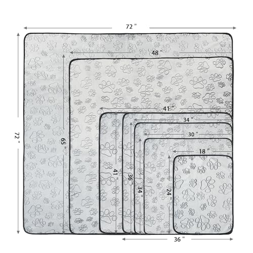Qeils Reusable Puppy Pads, 6 Pack Washable Pee Pads for Dogs, Non Slip Wee Wee pad, Absorbent and Leakproof Training Mats for Potty, Crate, Playpen, Bed, Sofa, 30"x 34" - size: 30x34(pack of 6)