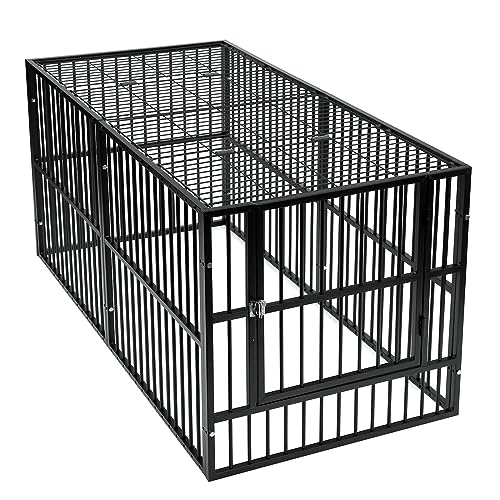 Heavy Duty Dog Fence Roof for 32" High Exercise Pens, Easy Assembly, Compatible (Roof Only) - color: Black, style: Roof