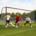 MOPHOTO Soccer Goal, 6X4/8x6/10x6.5/12x6/16x7/18.5x6.5/21x7/24x8ft Soccer Goals for Backyard, Full Size Soccer Goal for Teens & Adults Training - size: 24x8FT, style: Alloy Steel-Black