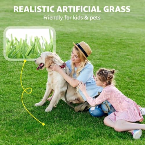 28" x 35" Large Grass Pad for Dogs Potty, Artificial Grass, Soft Fresh Dog Potty Training Rug, Dog Pee Pad, Pet Feeding Mat, Waterproof, Easy-Clean Rubber Backing Indoor/Outdoor