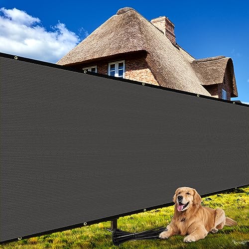 Shade&Beyond 4' X 25' Fence Privacy Screen Heavy Duty 170 GSM Fencing Mesh Shade Net Cover for Wall Garden Yard Backyard Indoor Outdoor Home Decoration, Dark Gray - color: Dark Gray, size: 0 4' x 2 5'