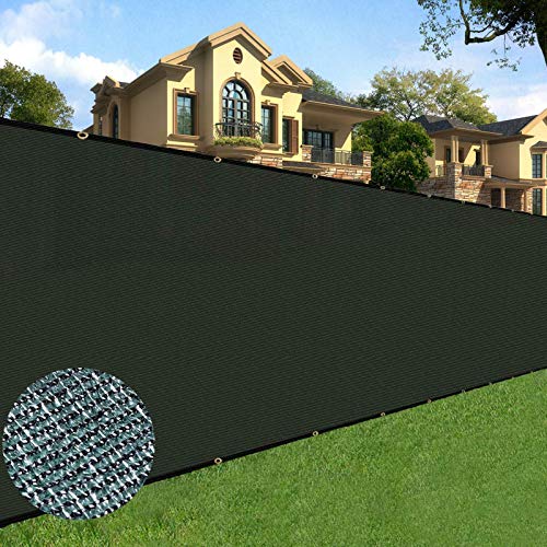 Sunnyglade 6 feet x 50 feet Privacy Screen Fence Heavy Duty Fencing Mesh Shade Net Cover for Wall Garden Yard Backyard (Green, 6 ft X 50 ft) - color: Green, size: 6 Ft X 50 Ft