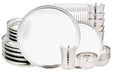 Stainless Steel Dinnerware Hammered – 42-Piece Elegant Mirror Finish Design, Perfect for Festive, Daily Family Meals Dinner ~ Service for 6 - size: Service for 6 - 42 Pieces
