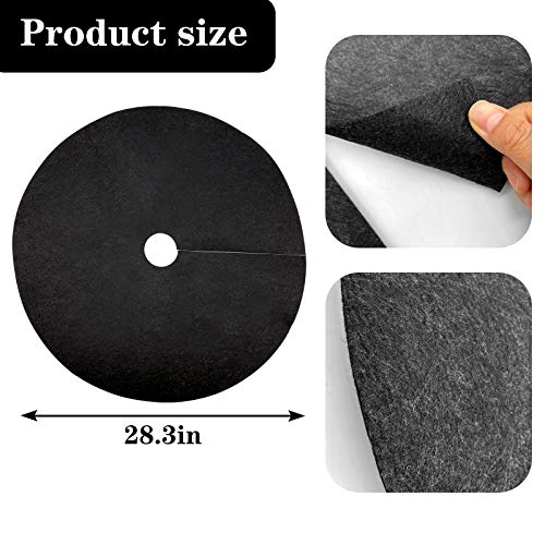 EBaokuup 6 Pack 28.3 Inch Non-Woven Tree Mulch Ring - Degradable Tree Protector Mat, Reusable Tree Weed Barrier Mat for Root Protection - size: 28.3 Inch