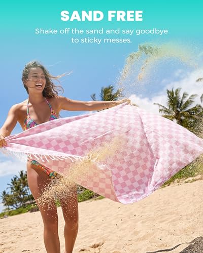 4 Packs Checkered Plaid Turkish Beach Towel Beach Blanket Sandproof Fast Drying Extra Large Match Tote Bag Lounge Chair Umbrella Tent Dress Toys Canopy Outfits Dresses Shirt Cooler Packpack Table - color: 4pcs Mixed, size: 72 X 36 Inch
