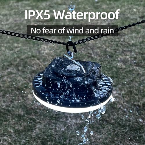Camping Pop up Tent Light for Hanging, LED Rechargeable Portable Overhead Lantern for Vendor Booths, 3 Modes Waterproof Outdoor Camp Lamp with Battery Power for Glamping (Dimming-Black) - size: 30W Pro(Dimming-Black)