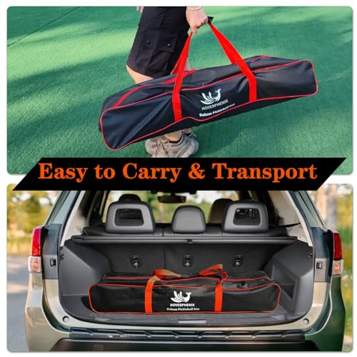 Pickleball Net for Driveway, Portable Pickleball Net System with Regualtion Size 22FT Pickle Ball Net, Outdoor Pickleballs, Carry Bag, Weather Resistant Metal Frame - style: Pickleball net
