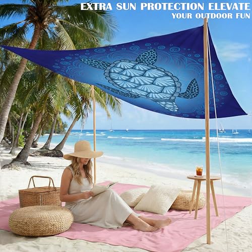Famstar Beach Blanket Oversized Extra Large 78" X 81",Waterproof Sandproof Beach Blanket 1-7 Adults Lightweight Durable for Travel Camping Hiking Picnic - color: Turtle, size: 78" X 81"