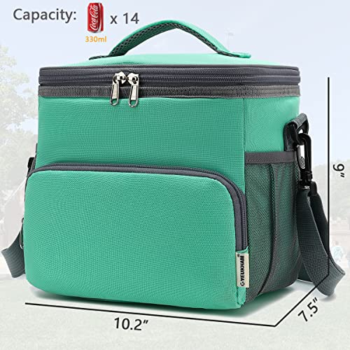 GYEUKHAM Insulated Lunch Bag for Adult/Women/Men, Reusable Large Lunch Box Cooler Soft Tote, Thermal Meal Prep Lunch Pail with Adjustable Shoulder Strap for Picnic/School/Travel/Office, Green - color: Green