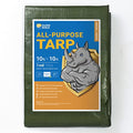 GUARD SHIELD Green Tarp Waterproof 10x10 Feet Medium Duty All Purpose Poly Tarps Cover 7mil - color: Green, size: 10x10