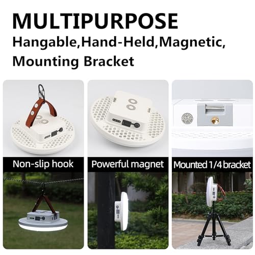 Rechargeable Camping Tent Light 16500mAh 60W 6000Lumen Battery Operated LED Lights IPX5 Waterproof Remote Control Portable Lamp for Power Outages Outdoor Emergency Home Use - size: 60W RE