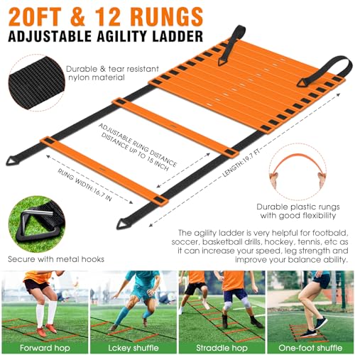 Kids Soccer Goals for Backyard Set of 2, 4 x 3 ft/6 x 4 Toddler Soccer Goal Training Equipment with Soccer Ball, Cones, Pop Up Soccer Net for Kids Age 3-5 4-6 6-8 8-12 10-12 Outdoor Games Sports Gifts - color: Orange, style: 6' x 4'