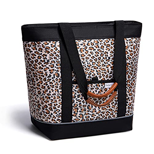 Insulated Cooler Bag Reusable Grocery Tote Bags Transport Large Lunch Box for Women - color: Leoaprds