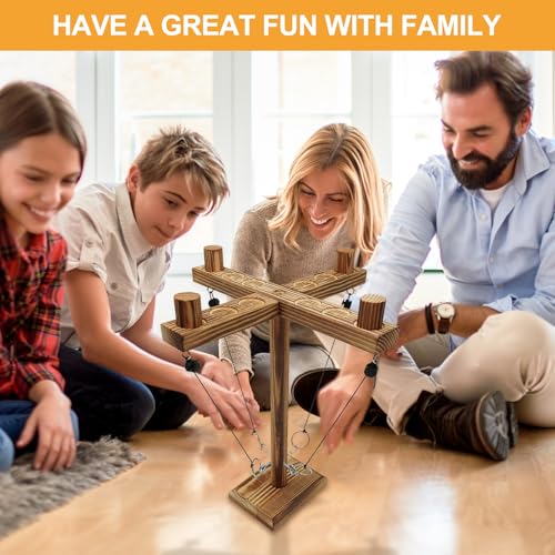 Gelabur Hook and Ring Game, Large Ring Toss Game for Adults, Ring Game on a String, Tabletop Games, Hook Game Ring Toss for Bar, Family, Party
