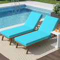 Outdoor Chaise Lounge Cushions 2 Pack, Patio Lounge Chair Pads with Removable Washable Cover, Quick Dry Foam Cushions for Pool, Lawn, Deck(2, Teal Blue（72X21X3in）) - color: Teal Blue（72x21x3in）