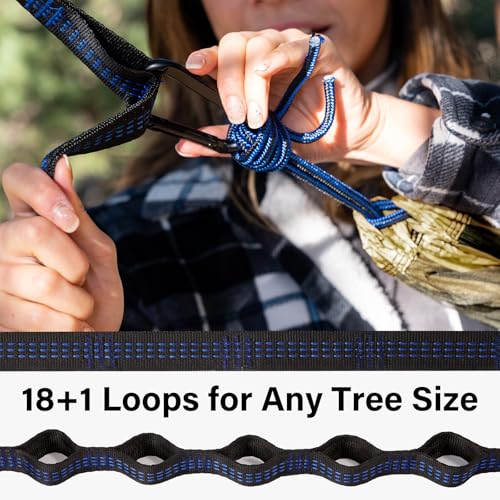 Kootek Camping Hammock, Portable Hammocks with Tree Straps & Attached Carry Bag, Camping Essentials Gear, Perfect for Outside Indoor Hiking Beach Backpack Travel - color: Olive & Dark Khaki, size: Large