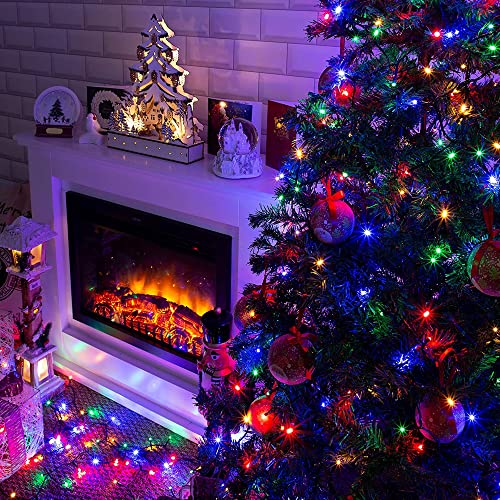 Dazzle Bright Multi-Colored Christmas String Lights, 164ft 2000 LED Waterproof Green Wire Fairy Lights with 8 Modes, Outdoor Lights for Xmas Tree Holiday Wedding Party Christmas Decorations - color: Multicolor, size: 2000 LED