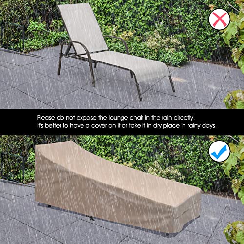 Tangkula Lounge Chair Outdoor, Patio Chaise Lounge with Adjustable Backrest, Reclining Pool Lounge Chair for Outside with Heavy Duty Steel Frame, Suitable for Beach, Yard, Balcony, Poolside - color: Light Grey