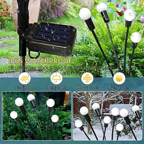 Solar Garden Lights Outdoor, 2 Pack 16 LED Solar Firefly Lights Waterproof, Sway by Wind, Swaying Light for Yard Patio Backyard Garden Planter Flower Bed Pathway Outdoor Decoration (Warm White) - color: Warm White, size: 2 pack