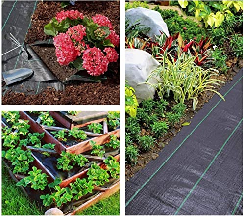Driveway Fabric,Commercial Grade Landscape Fabric 6FT X 300FT 3.2oz Premium Ground Cover Garden Weed Barrier Fabric Heavy Duty,Woven Geotextile Fabric for Underlayment - size: 6X300 FT