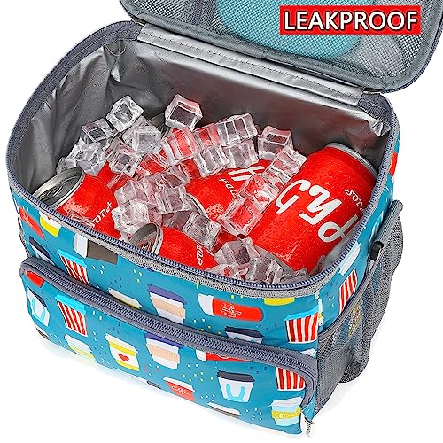 GYEUKHAM Insulated Lunch Bag for Adult/Women/Men, Reusable Large Lunch Box Cooler Soft Leakproof Tote, Thermal Meal Prep Lunch Pail with Adjustable Shoulder Strap for School/Travel/Office, Cup - color: Cup