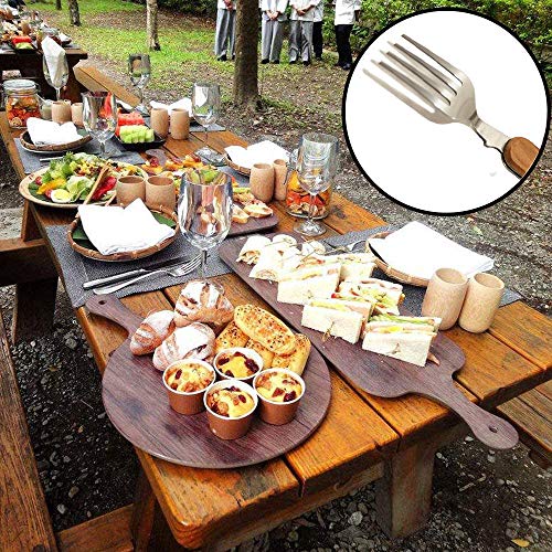 4-in-1 Camping Tableware Utensils, Portable & Detachable Stainless Steel Spoon Fork Knife & Bottle Opener Combo Set - Travel, Backpacking Cutlery Multitool
