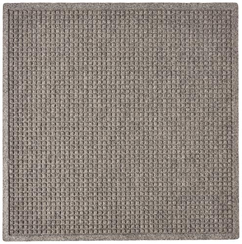 Hudson Exchange (35"x35", Medium Gray) Fashion Scraper Entry Square Floor Mat - color: Medium Gray