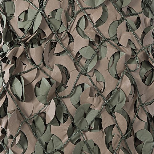 CamoSystems Reinforced Camouflage Netting | 3D Camo Nets, Waterproof & UV Protection, Silent Rip-Stop Fabric - color: Green/Brown, size: 5' x 22' (Side Cover)