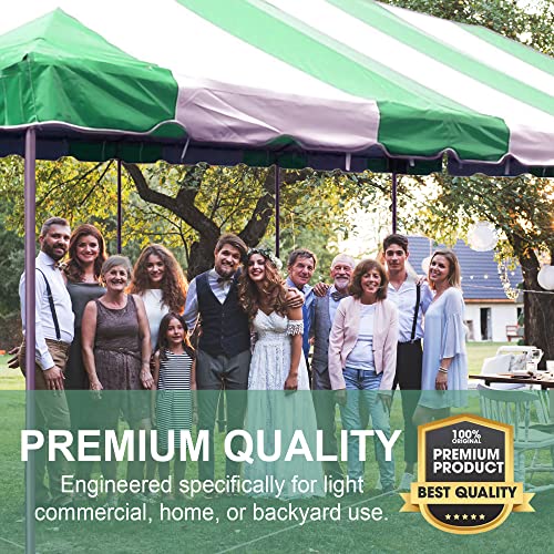 Party Tents Direct 20'x 40' Weekender Canopy Pole Tent with Sidewalls - Easy Up Canopy Tent with 160 Person Capacity - Outdoor Canopies for Parties, Weddings, and Events (Green/White) - color: Green, size: 20' x 40'