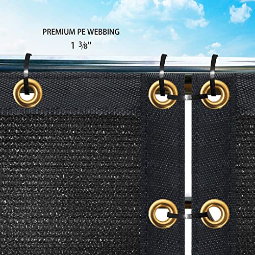 Houssity Black 6' x 1' Fence Privacy Screen Cover Panel Shade Cloth Fabric for Chain Link Fence Patio Pool Driveway Walkway Construction Project Playground Outdoor Events - color: Black, size: 6' x 1'